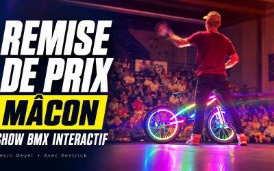 Animation de remise de prix à Mâcon : un show BMX interactif et lumineux